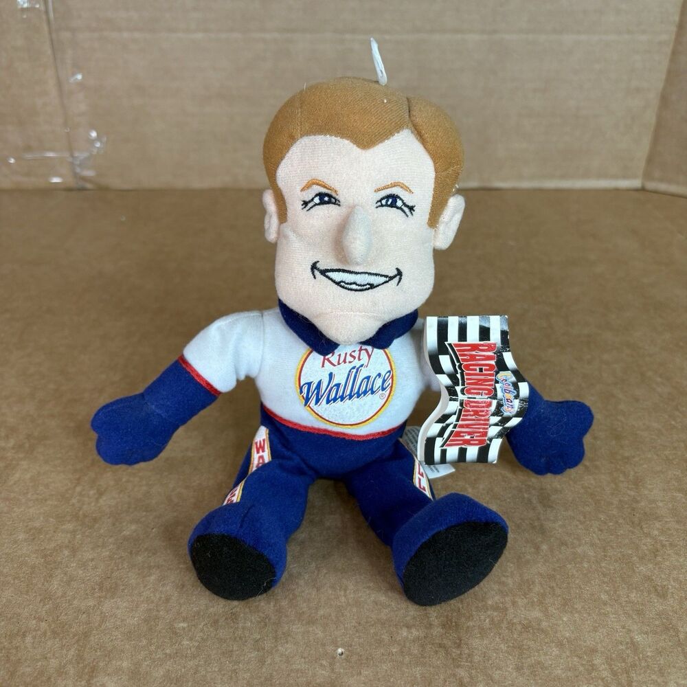 VTG Nascar Rusty Wallace Racing Driver Plush Stuffed Toy Cool Beans 1999